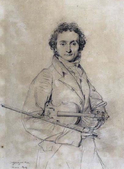 Jean-Auguste Dominique Ingres The Violinist Niccol oil painting image